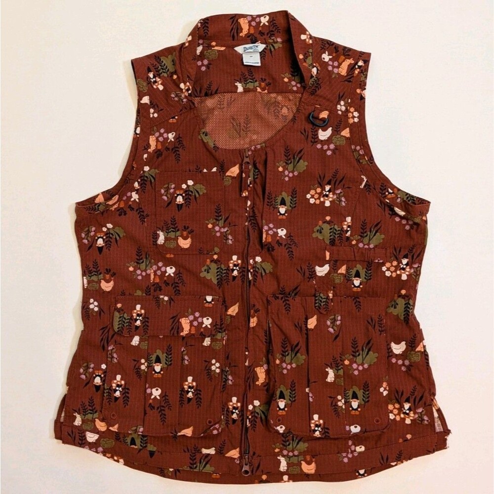 Duluth Heirloom Gardening Vest Gnomes Sz M Utility Outdoor Goblincore Kitchie